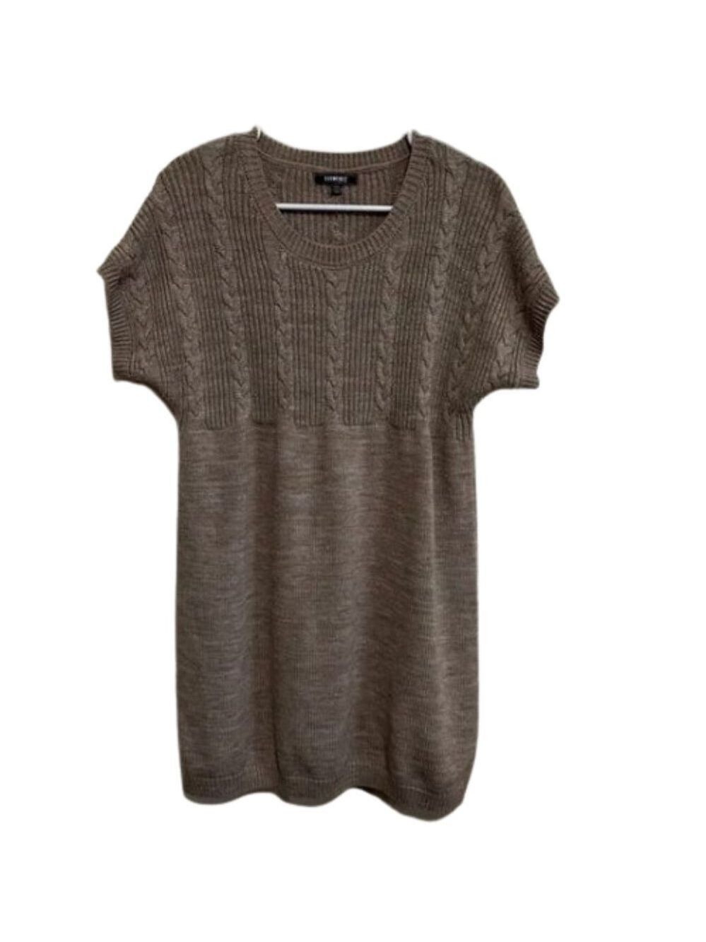 NWOT Elementz women's sweater‎ dress tan beige color PXL 100% acrylic russet